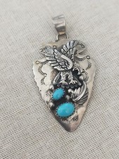 pendentif navajo argent et turquoise