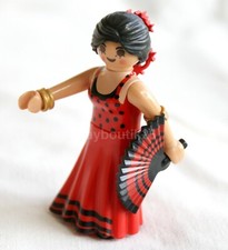 playmobil danseuse de flamenco - espagnole - évantail - 
