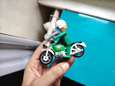 Jouet Playmobil Moto Police Verte + Figurine + Accessoires 1970