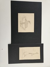 Paire rare 2 dessins originaux