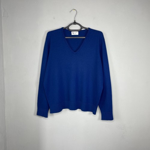 Pull col laine bleu - v, en
