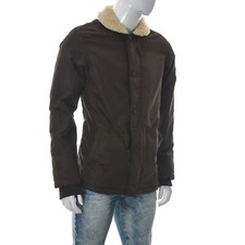 Veste blouson rembourrée double couche homme GAP col polaire Sherpa marron M