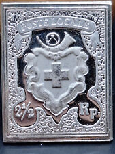 Motif timbre en argent fin 999