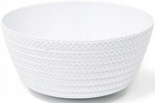 Cache-pot JERSEY 30 cm, blanc, plastique de haute qualité, design moderne