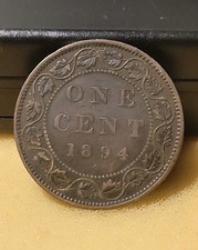 canada 1 cent 1894 victoria km#7