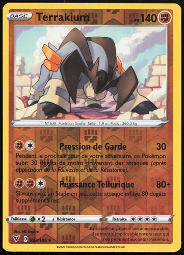 Carte pokémon terrakium - pokémon,