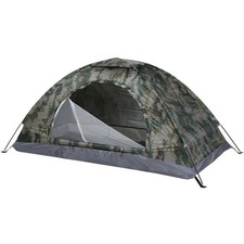 Camouflage Tente Camping Essentials 1 Ensemble Tente Mât 4 Piquet Imperméable