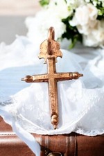 magnifique petite croix jeannette vintage france savoie croix chrétienne 