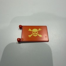 PLAYMOBIL vintage bateau pirates drapeau rouge mât avant set 3550 de 1978