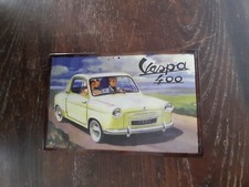 Plaque métal VESPA 400 Dim.17,5x11,5cm