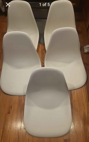 Set white plastic eames - 5,