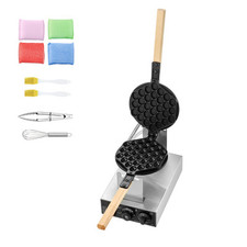 Gaufrier Commercial Appareil à Gaufre à Bulles 1400W Antiadhésif Snack-bar