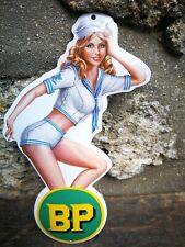 Plaque émaillée Pin Up BP Enamel Sign no Shell Esso Mobiloil