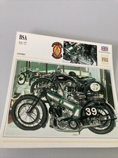 BSA 500 TT 1921 carte moto de collection Atlas UK