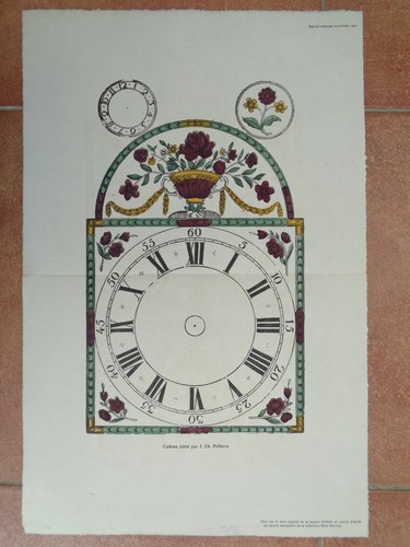 Grande gravure ancienne cadran - gravure,