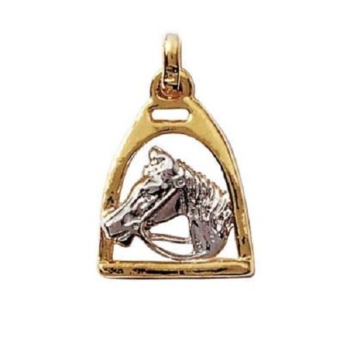 Pendentif cheval étrier - et,