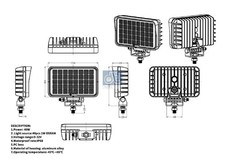 DT SPARE PARTS Projecteur de travail 9.69037 154mm 49mm