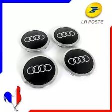 Lot de 4 Centres de roue cache moyeu Noir 69mm AUDI A3 A4 A5 A6 TT