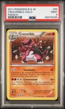 Carte Pokémon Crocorible 65/114 Holo Noir Et Blanc Base N&B Mint PSA 9