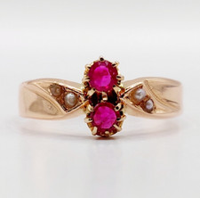 Bague antique or rose 18k