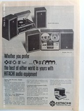 HITACHI Vintage Print Ad !! " Stereo Tape Recorder /Solide state stereo Radio "