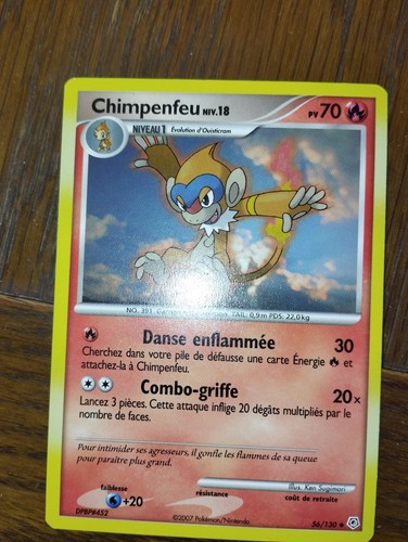 Carte pokemon chimpenfeu - carte,