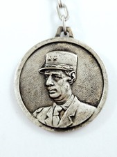 PORTE-CLES - Souvenir Vintage CHARLES DE GAULLE 5ème République Années 60 -