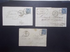 Marcophilie Lot 3 Lettres Timbres Oblitérations Diverses Classiques FRANCE (FV)