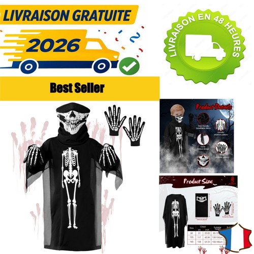 Déguisement squelette enfant