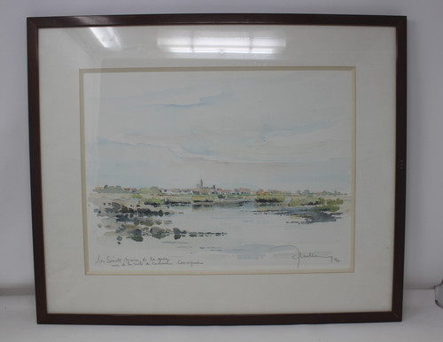 Aquarelle sainte marie la - marie, de