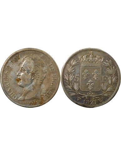 France charles 5 francs - x,