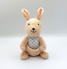 Peluche doudou kangourou beige ARTHUR ET LOLA blanc motif arc-en-ciel 22 cm