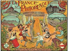 La France pittoresque Loto Instructif des départements Saussine Jeu Alsace 