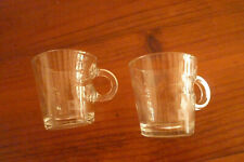 2 tasses à café  Nespresso en verre diamètre 5,5cm hauteur 6cm