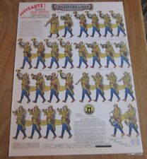 PLANCHE SOLDATS A DECOUPER  ARMEE FRANCAISE MUSIQUE DE CHASSEURS A PIED