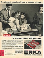 PUBLICITE ADVERTISING 014   1959   ERKA  machine à tricoter