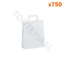 Sac papier kraft blanc à