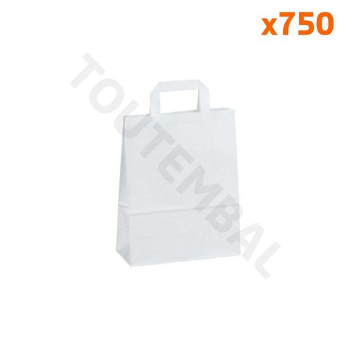 Sac papier kraft blanc - , à