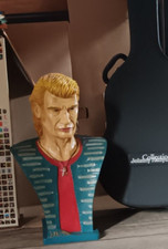 Johnny Hallyday-Grand buste, sculpture résine Polychrome - Parc des Princes 1993