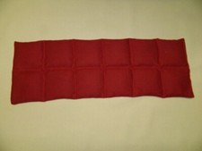 COUSSIN CHAUFFANT EN GRAINES DE LIN Fabriqué en FRANCE Rouge  BIO 60cmx20cm