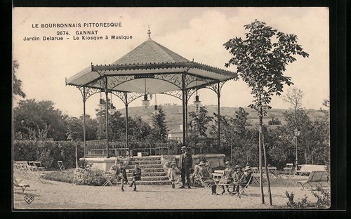 Cpa gannat jardin delarue - cpa,
