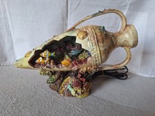 MONACO, AMPHORE LAMPE VEILLEUSE, DÉCOR POISSONS, ÉLÉMENTS MARINS