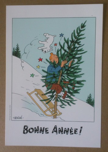 Hergé tintin carte de - , ---