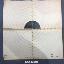 Militaria lot de 4 Cible de Tir C50 noir 53 x 53 cm, aspect vieillottes