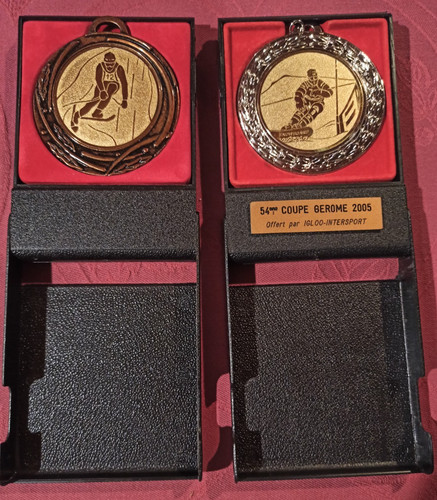 Vintage medaille ski - -,