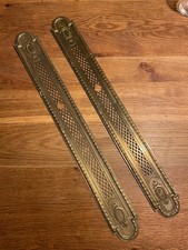 ANCIENNES PLAQUES DE PROPRETÉ POUR PORTE LAITON OU BRONZE 53 X 6 CM