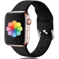 Silicone Bracelet Sport Pour Apple Watch Taille S 42mm 44mm 1 2 3 4 5 6 SE