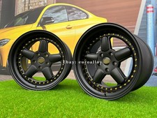 4 X R18 Pouces 5X120 Jantes Noires Style AC Schnitzer : S'adapte À E36 E90 E46