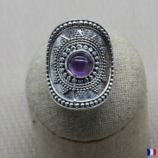 Bague améthyste argent - bague,