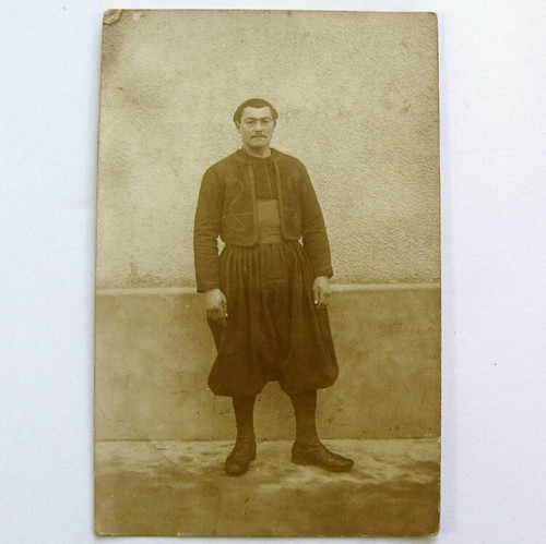 Cpa photo uniforme zouave